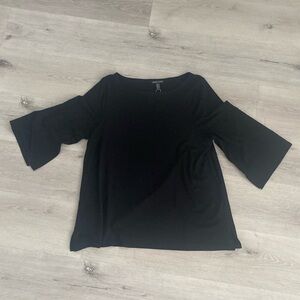 NWT Eileen Fisher Black Bateau Top Size Medium
